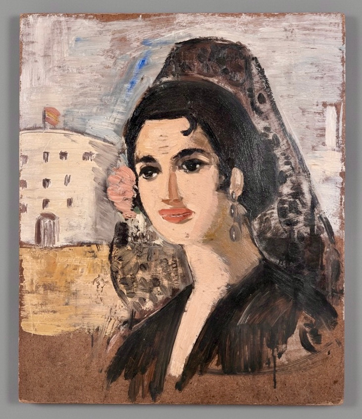 Retrato mujer con mantilla · Foto 01