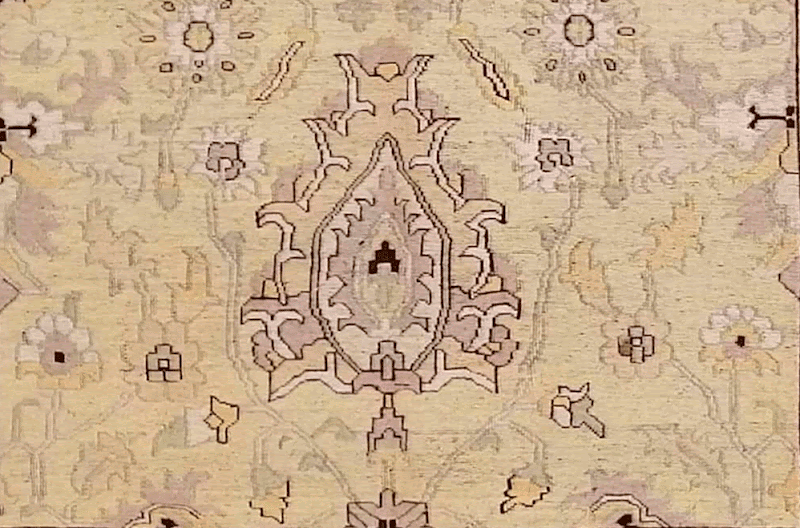 Alfombra 1913, detalle de su artesanía