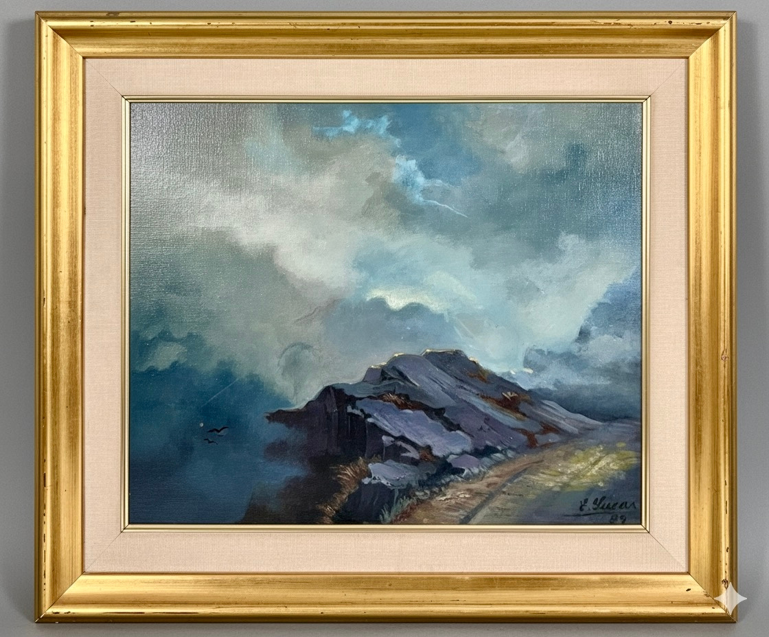 Paisaje de montaña tormentoso en la galería