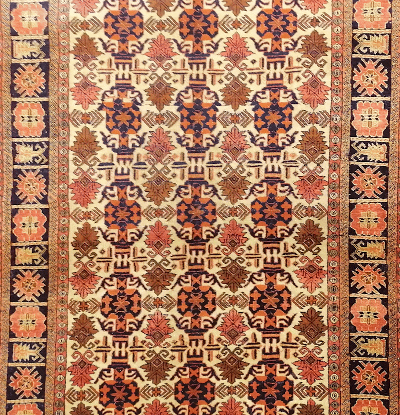 Alfombra P3019, detalle de su artesanía