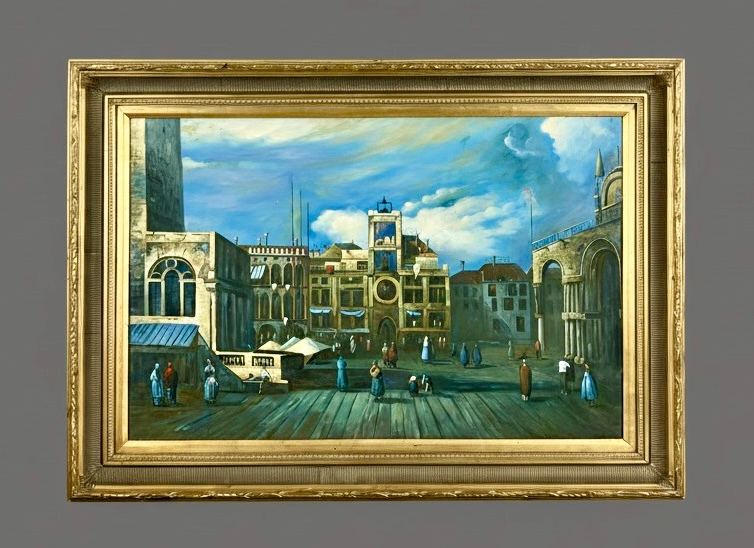 Plaza veneciana con figuras · Foto 01