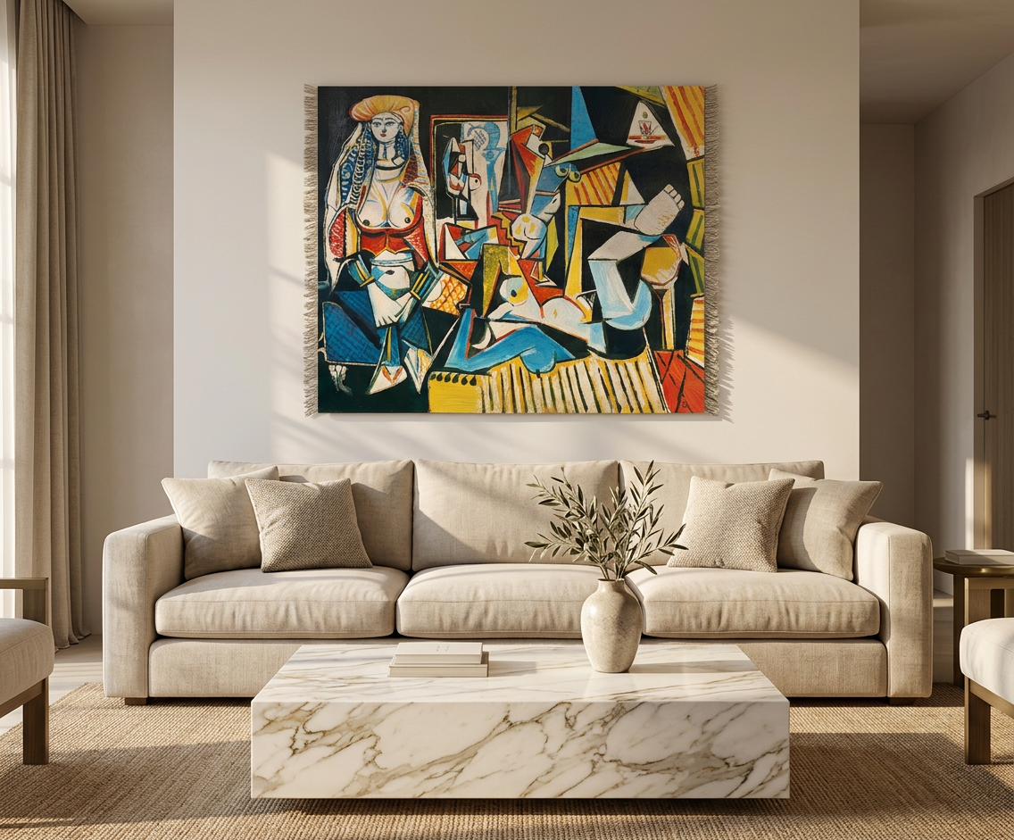 Composición cubista (Homenaje), detalle de su artesanía