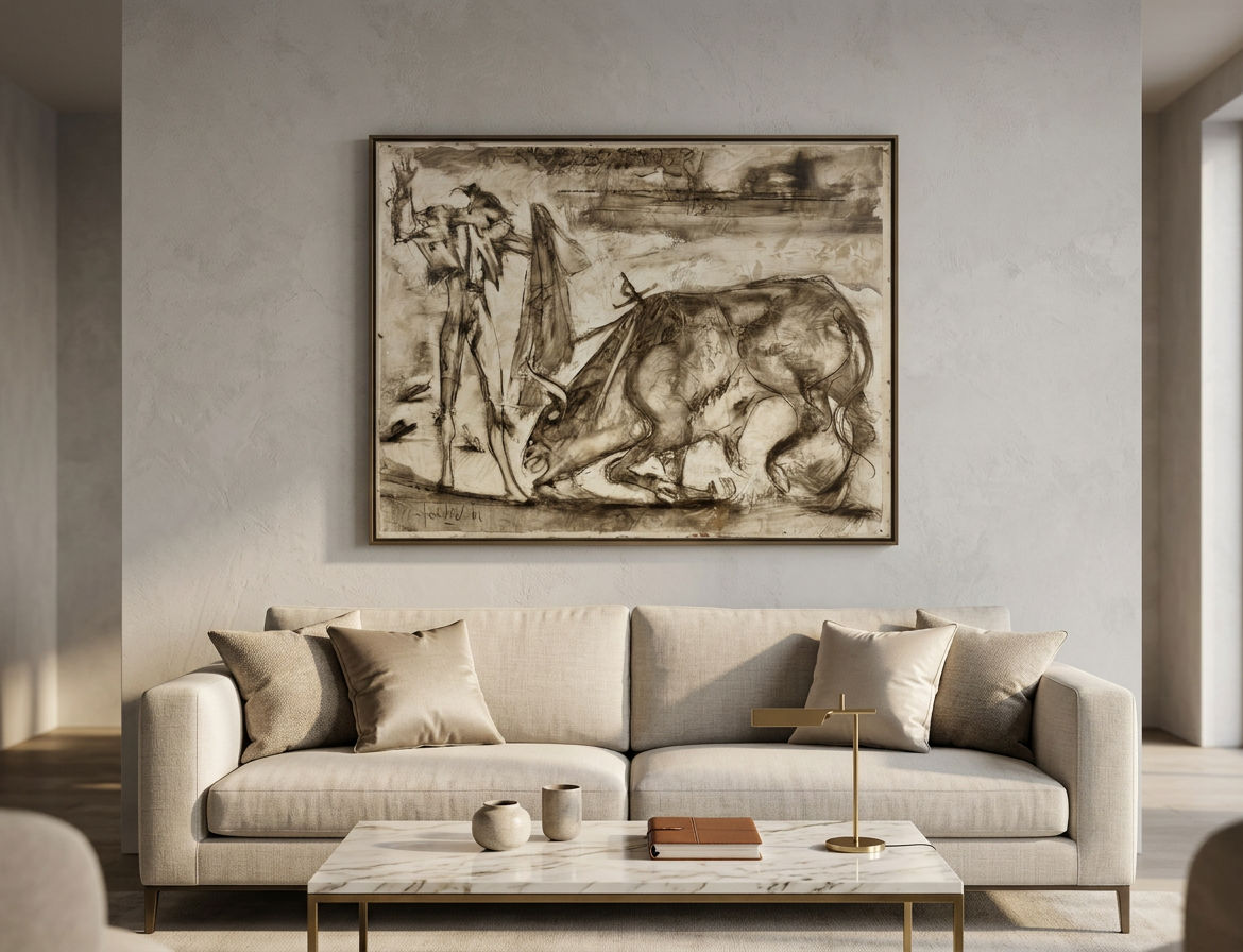 Toro y torero (Tauromaquia) · En decoración