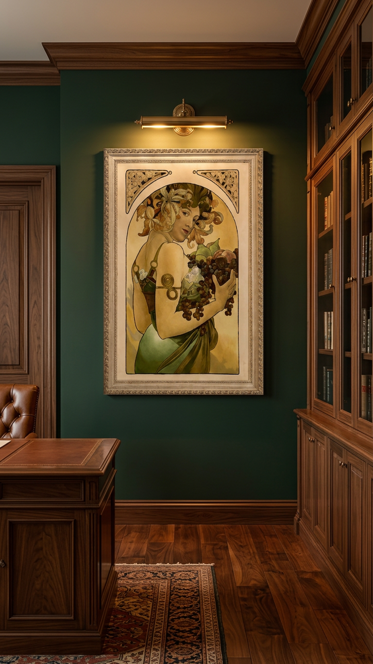Dama con racimos (Mucha) · En otra decoración