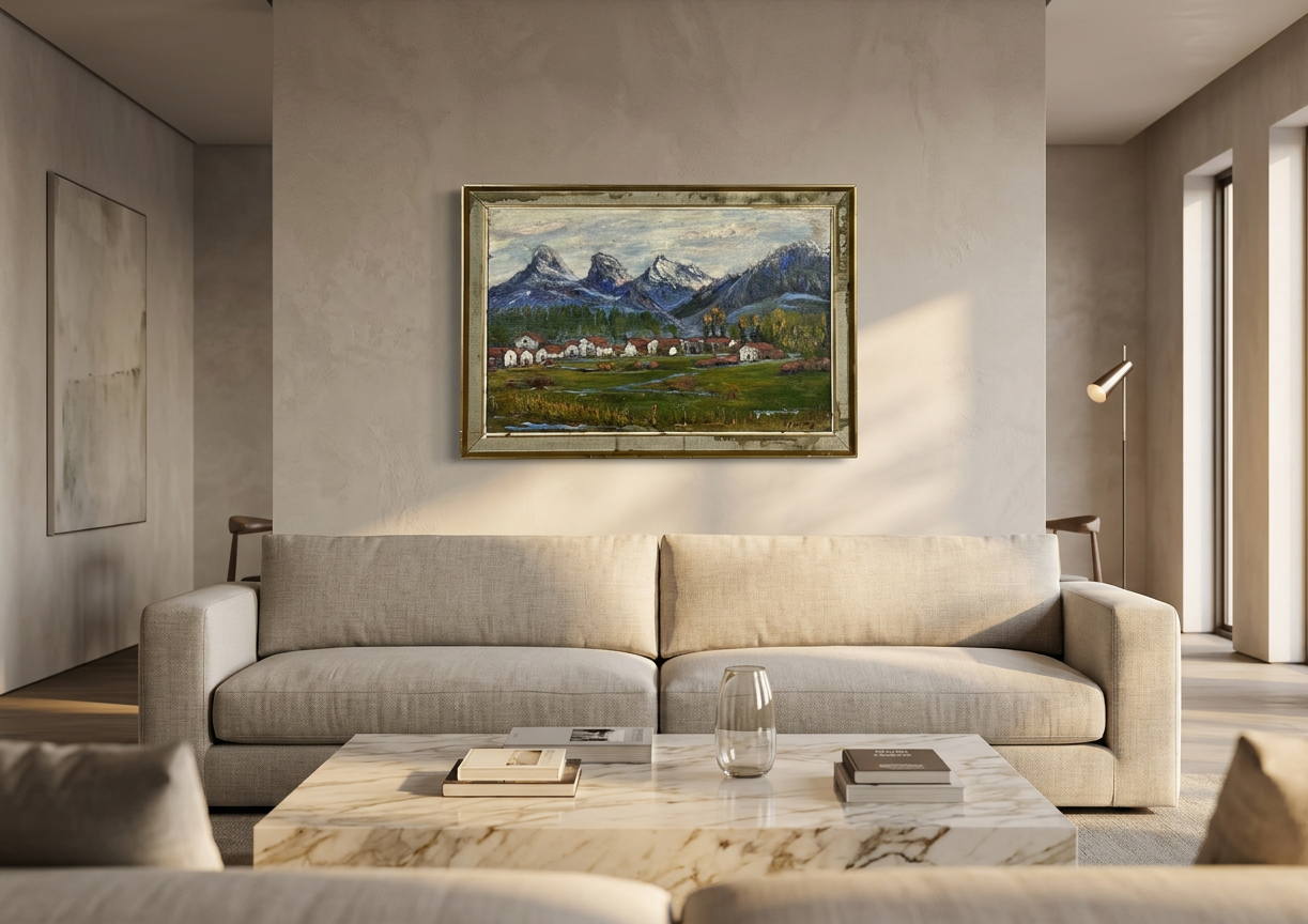 Paisaje montaña / Estudio (Doble) · En decoración
