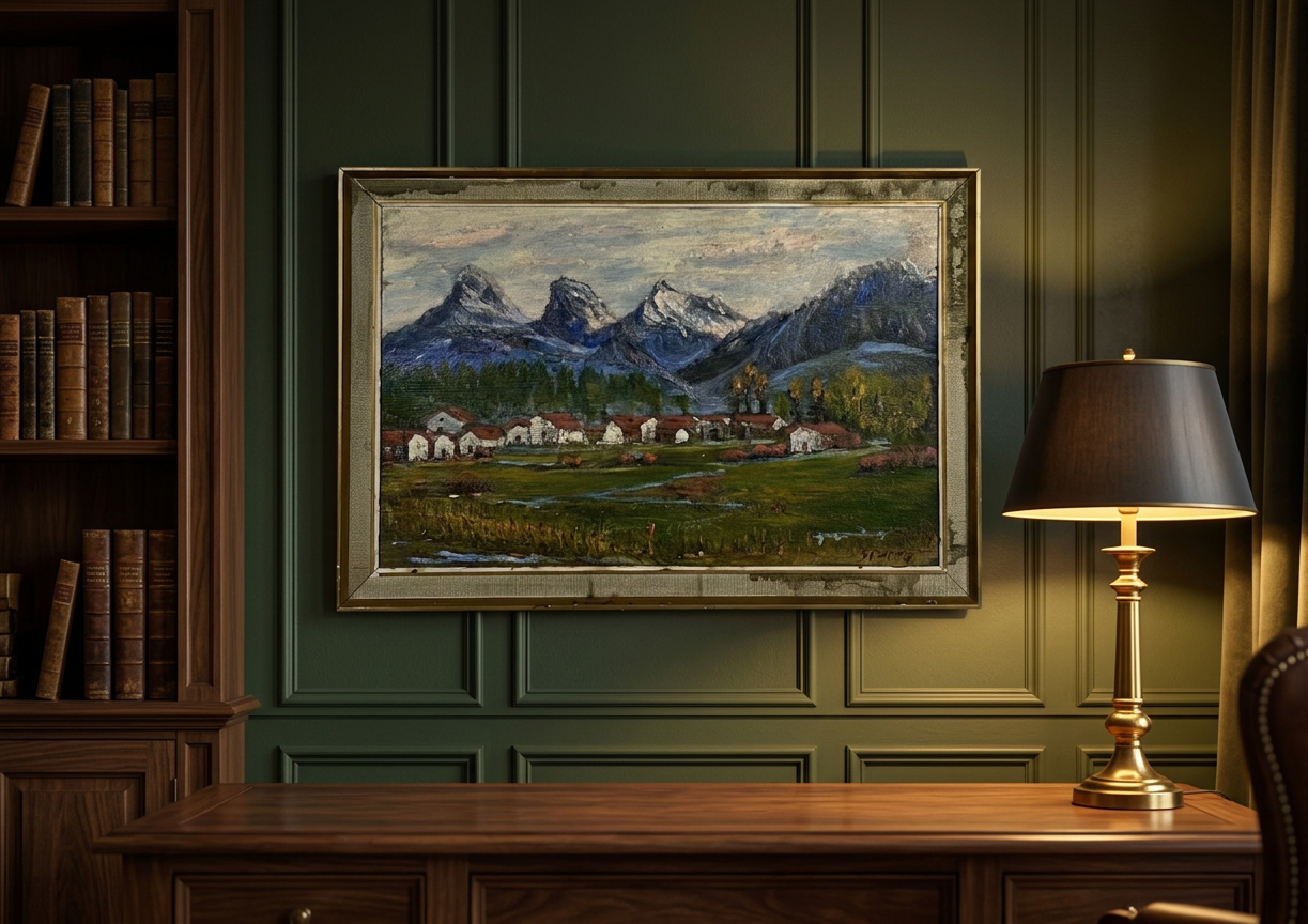 Paisaje montaña / Estudio (Doble), imagen de su historia y procedencia