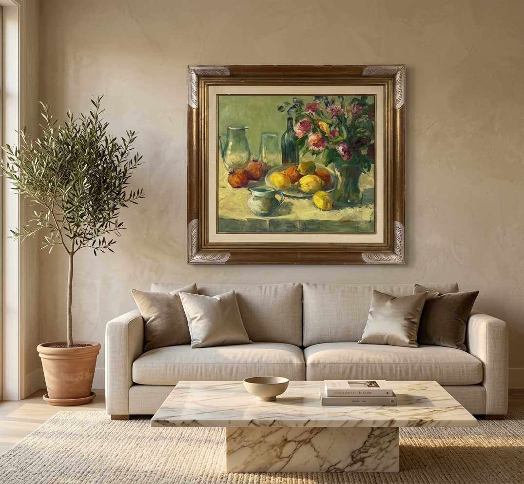 Bodegón limones y rosas · En decoración