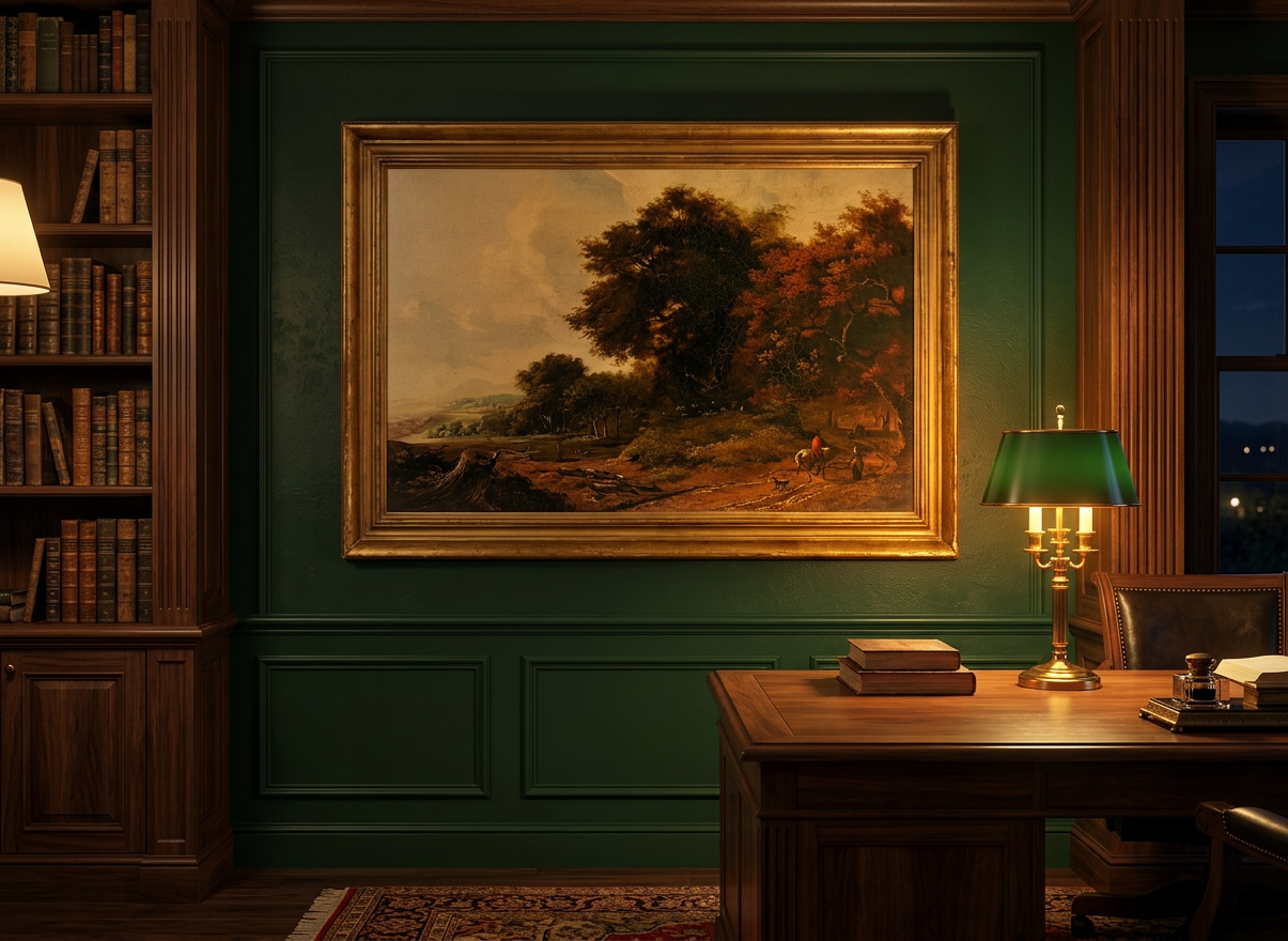 Paisaje rural con caminantes · En otra decoración
