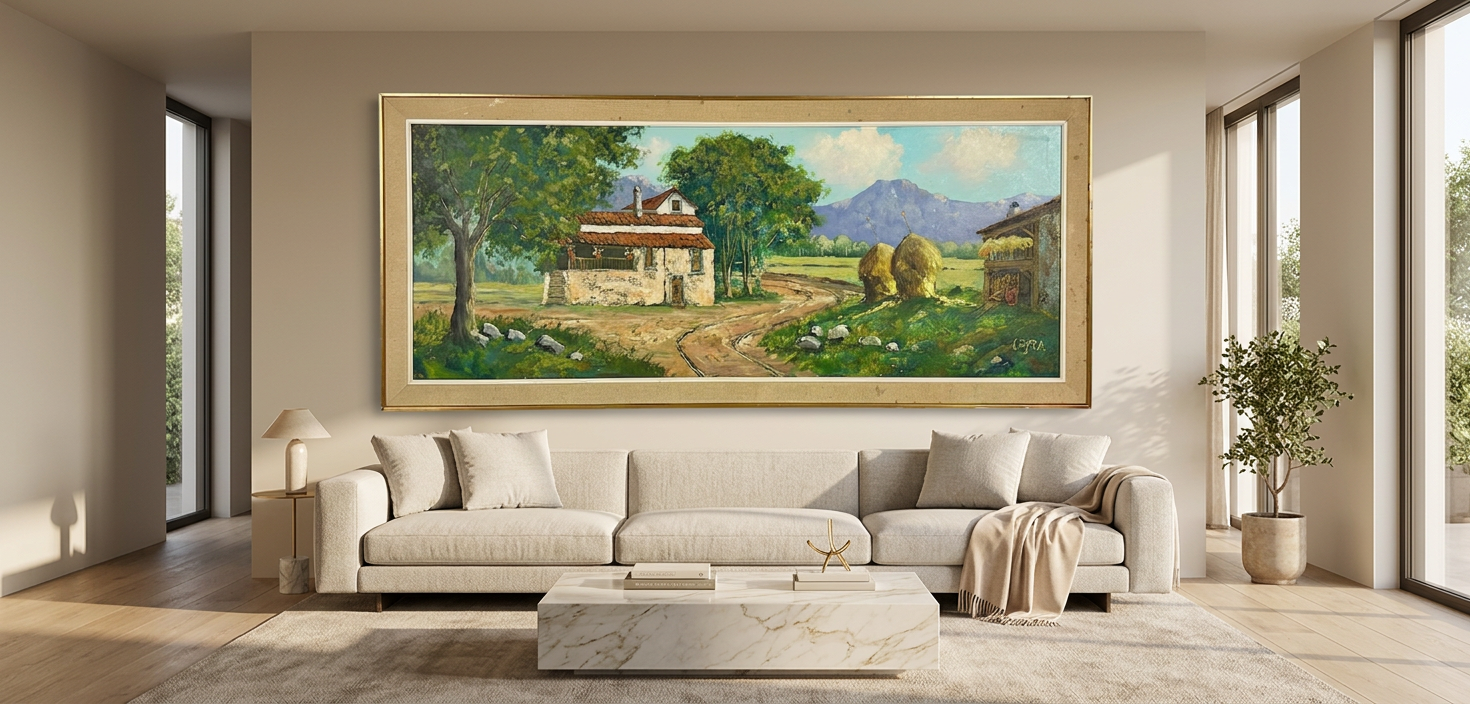 Casa rural y montaña, detalle de su artesanía