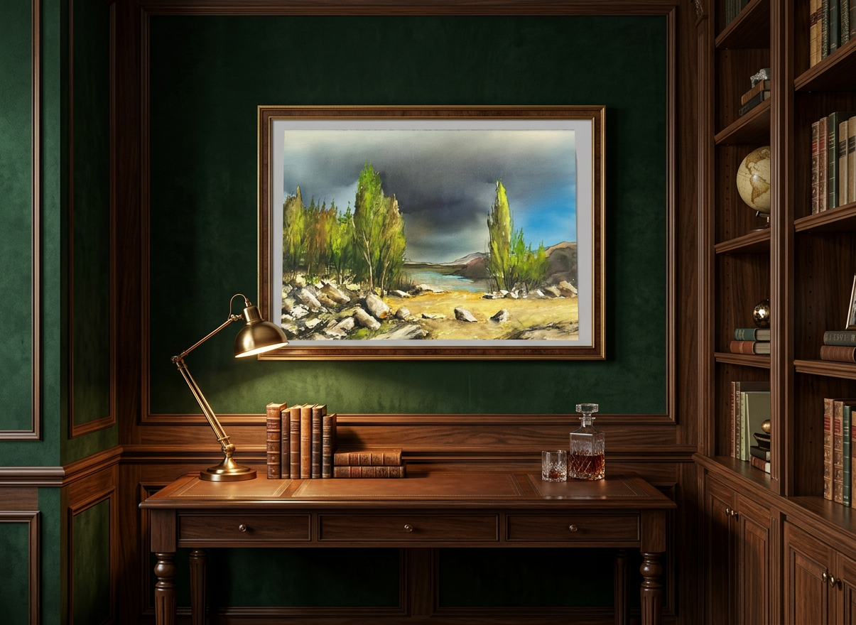 Paisaje con arboleda, imagen de su historia y procedencia